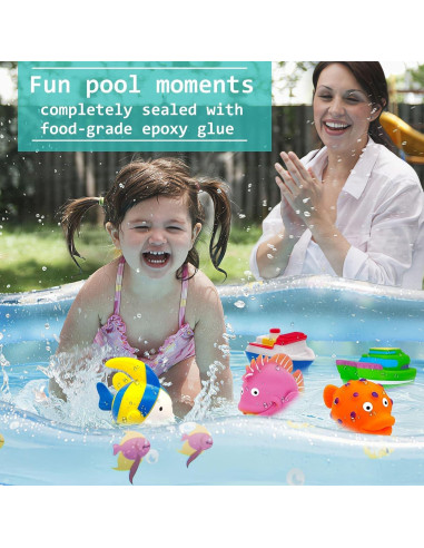 Juguetes de baño BSVZAIYN 8 piezas para bebés 6 meses a 6 años