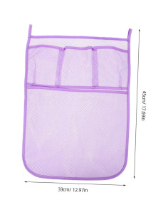 2 Piezas Organizador de Juguetes de Baño Colgante Malla Violeta 2