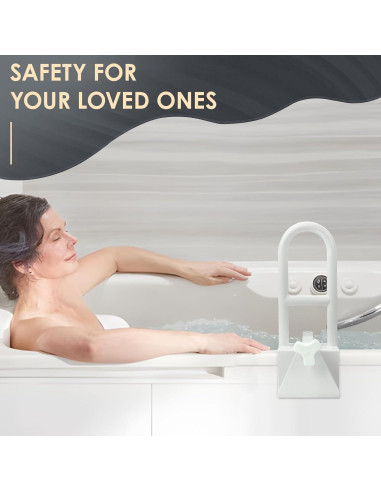 Barra de Seguridad para Bañera Wishtofly 43cm, Soporta 136kg