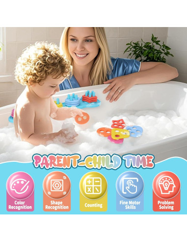 Set de Juguetes de Baño de Silicona para Bebés - 20 Piezas