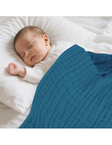 Toalla de baño para bebé MIGIOL 100% algodón muselina 81x81cm