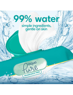 Toallitas Húmedas Pampers Aqua Pure 336 Unidades Hipoalergénicas 2