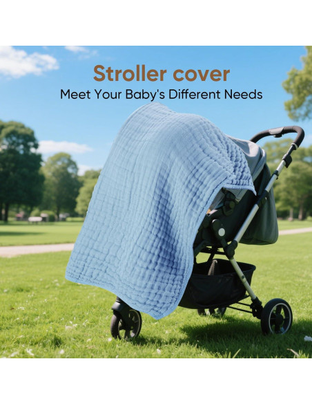 Toalla de baño para bebé MIGIOL 100% algodón muselina 81x81cm