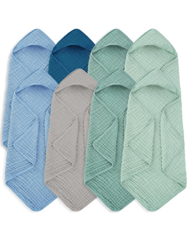 Toalla de baño para bebé MIGIOL 100% algodón muselina 81x81cm