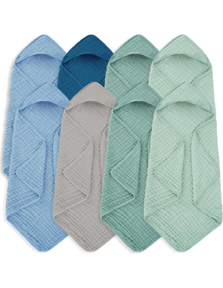 Toalla de baño para bebé MIGIOL 100% algodón muselina 81x81cm