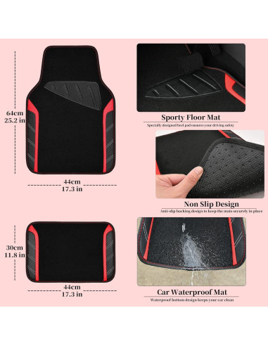 Funda de Volante y Alfombrillas CAR PASS Universal 14.5-15"