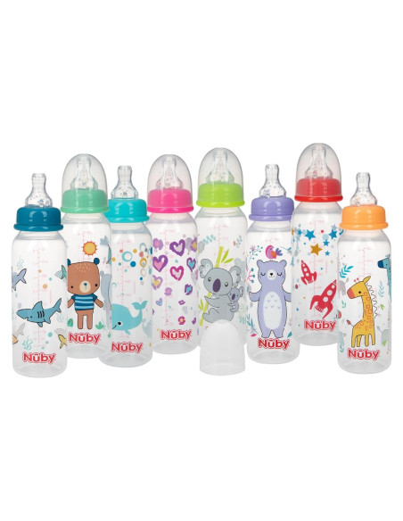 Botella Nuby Sin Goteo 8 Oz (236 ml) Colores Variados