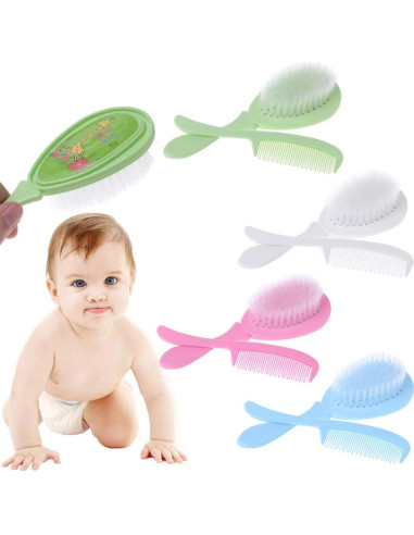 Set de Peine y Cepillo para Bebé SUSHUN - Cuidado Suave