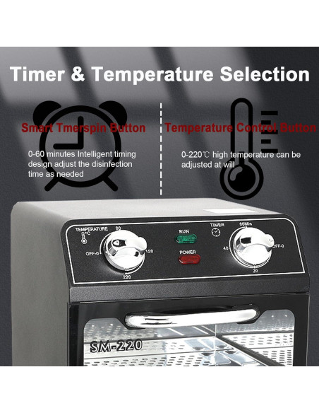 Esterilizador de Herramientas de Uñas LINBEAUTI 8L Acero Inoxidable