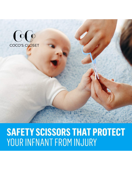 Tijeras de Seguridad para Uñas de Bebé Coco's Closet Azul