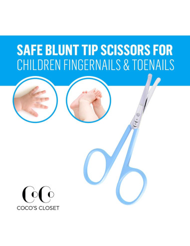 Tijeras de Seguridad para Uñas de Bebé Coco's Closet Azul