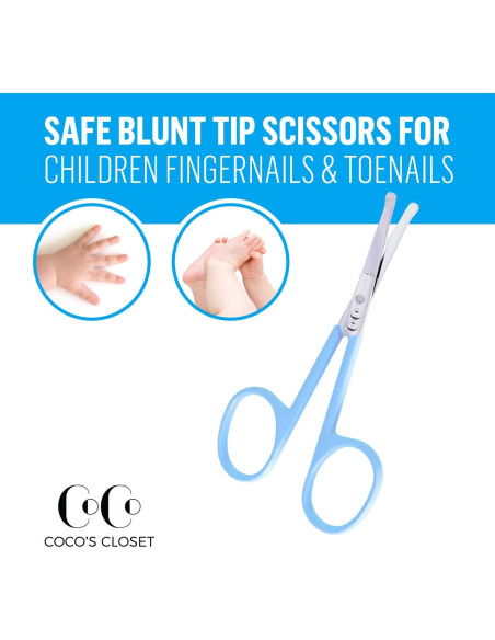 Tijeras de Seguridad para Uñas de Bebé Coco's Closet Azul