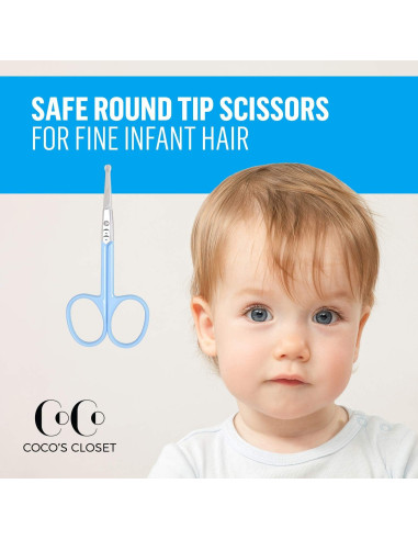Tijeras de Seguridad para Uñas de Bebé Coco's Closet Azul