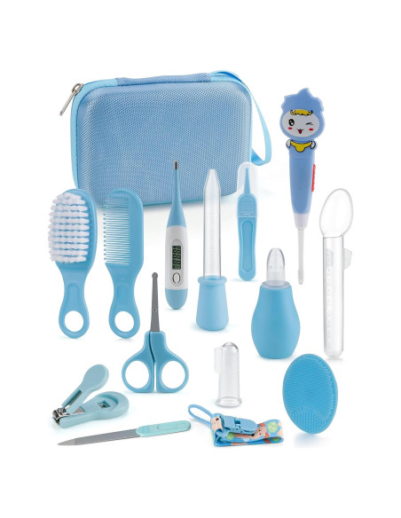 Kit de Cuidado y Aseo para Bebés 15 en 1 Bokhot Azul