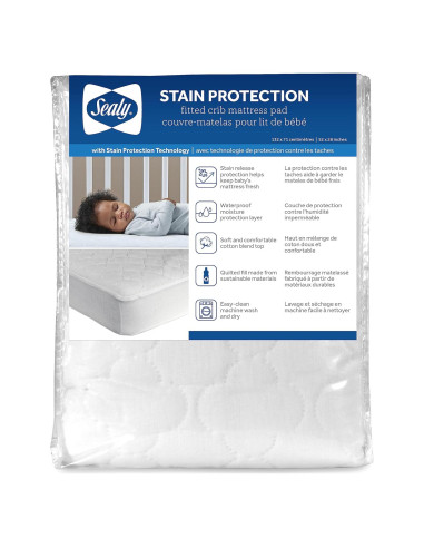 Protector de Colchón Impermeable Sealy Baby 132x71 cm