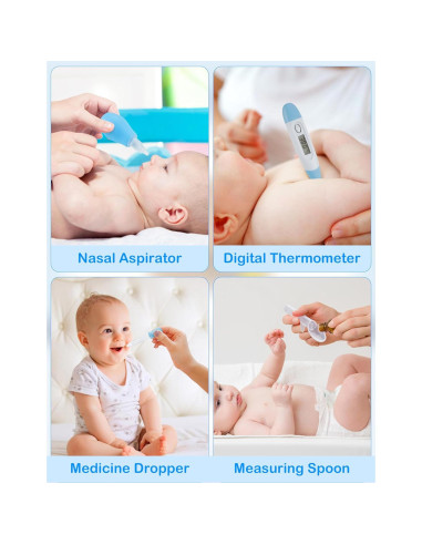 Kit de Cuidado y Aseo para Bebés 15 en 1 Bokhot Azul