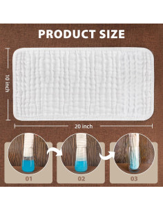 Paquete de 12 Paños de Muselina BHYTAKI 100% Algodón 50.8x25.4 cm 2