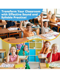 Tablero de Conciencia Fonémica Laffunz - 12 Tarjetas Borrado en Seco 2