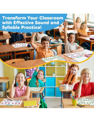 Tablero de Conciencia Fonémica Laffunz - 12 Tarjetas Borrado en Seco