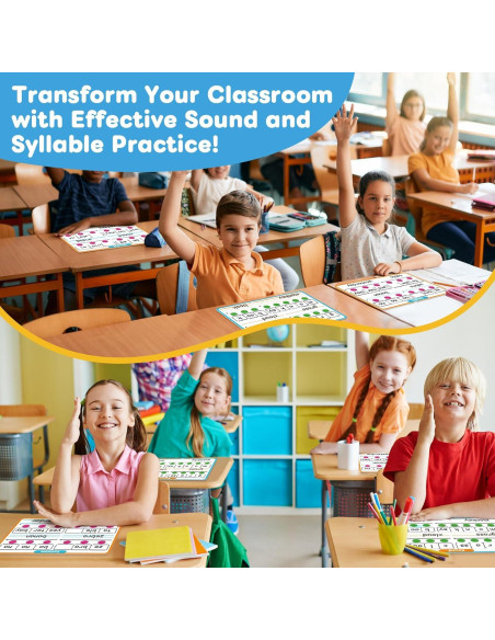 Tablero de Conciencia Fonémica Laffunz - 12 Tarjetas Borrado en Seco