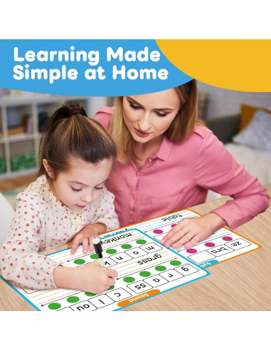 Tablero de Conciencia Fonémica Laffunz - 12 Tarjetas Borrado en Seco