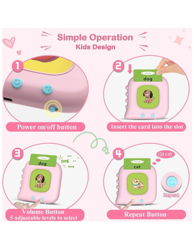 Tarjetas Flash Hablantes Citfis 384 Palabras para Niños 1-6 Años