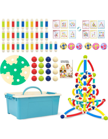 Juguete de Construcción Magnético Nicknack 2 en 1 para Niños 3-5 Años Juguete de Construcción Magnético Nicknack 2 en 1 para Niños 3-5 Años