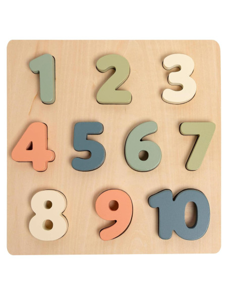Rompecabezas de Números de Madera Pearhead 1-10 Colorido Rompecabezas de Números de Madera Pearhead 1-10 Colorido