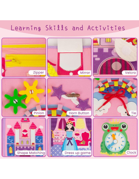 Tablero Ocupado Montessori Juguete Educativo 8 Páginas Morado Tablero Ocupado Montessori Juguete Educativo 8 Páginas Morado