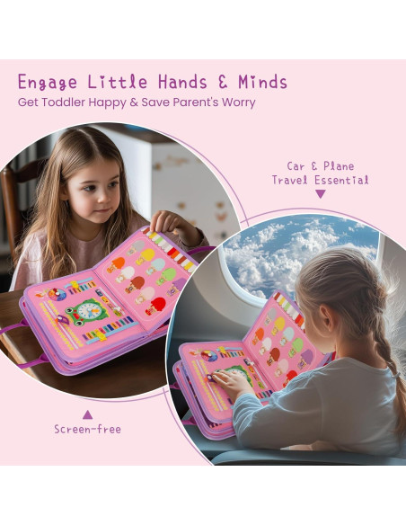 Tablero Ocupado Montessori Juguete Educativo 8 Páginas Morado Tablero Ocupado Montessori Juguete Educativo 8 Páginas Morado