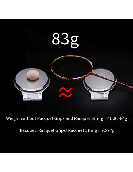 Set de Raquetas de Bádminton TENGAOSI 9900 Fibra de Carbono