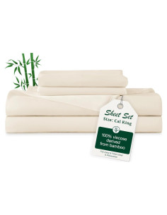 Juego de Sábanas Queen Love's Cabin 100% Rayón Bambú Beige