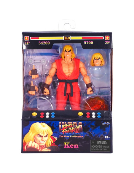 Figura Articulada Ken Masters 15 cm Jada Toys - Accesorios Incluidos Figura Articulada Ken Masters 15 cm Jada Toys - Accesorios Incluidos