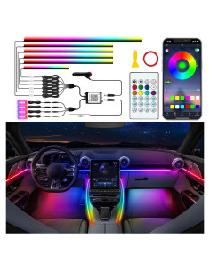 Luces LED Acrílicas Jushope para Coche - 10 en 1 RGB