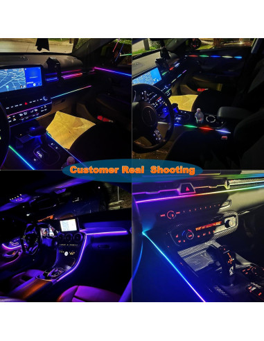 Luces LED Acrílicas Jushope para Coche - 10 en 1 RGB