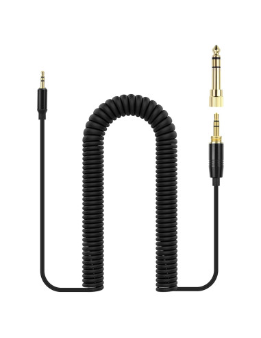 Cable de audio enrollado Gneinour 1.2m-4.8m 3.5mm a 2.5mm