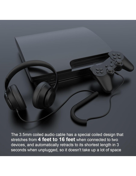 Cable de audio enrollado Gneinour 1.2m-4.8m 3.5mm a 2.5mm Cable de audio enrollado Gneinour 1.2m-4.8m 3.5mm a 2.5mm