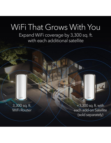 Enrutador NETGEAR Orbi 970 WiFi 7 RBE971S 27Gbps Malla