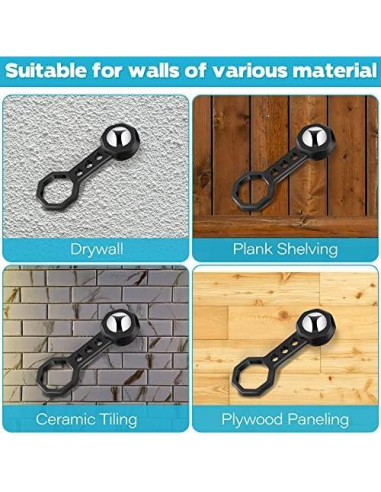 Buscador de Vigas Dreyoo 2 Pcs Magnético 15.42 kg Negro