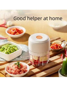Picador de Ajo Eléctrico 3JINSERDON 250ml Blanco USB 2