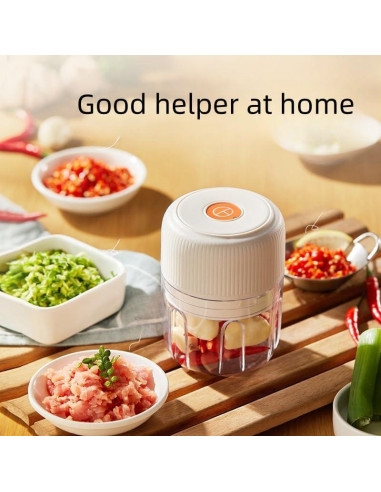 Picador de Ajo Eléctrico 3JINSERDON 250ml Blanco USB