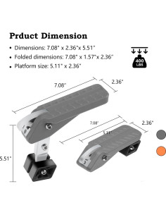 Escalón Plegable COWVIE para Puerta de Auto - Acceso Techo SUV 2