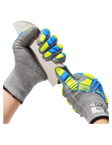 Guantes de Trabajo Cortantes GRALOKY A7 TPR Unisex Mediano