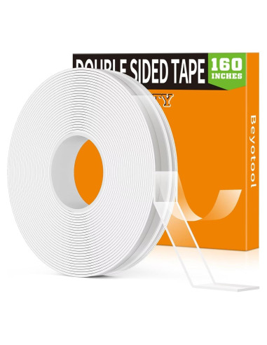Cinta Doble Cara Beyotool 406.4 cm Alta Resistencia Transparente