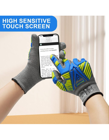 Guantes de Trabajo Cortantes GRALOKY A7 TPR Unisex Mediano