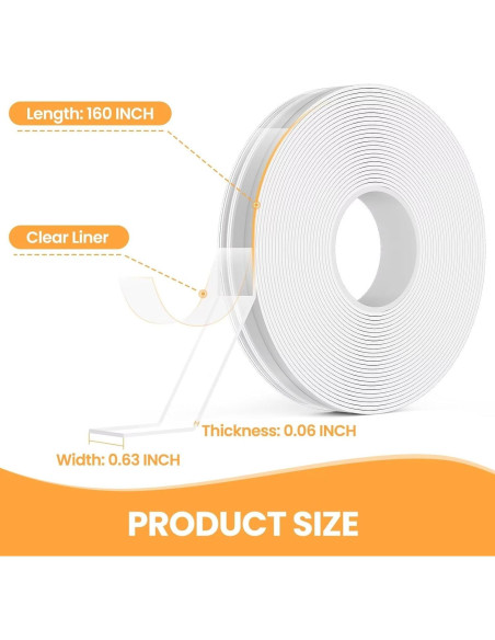Cinta Doble Cara Beyotool 406.4 cm Alta Resistencia Transparente Cinta Doble Cara Beyotool 406.4 cm Alta Resistencia Transparente