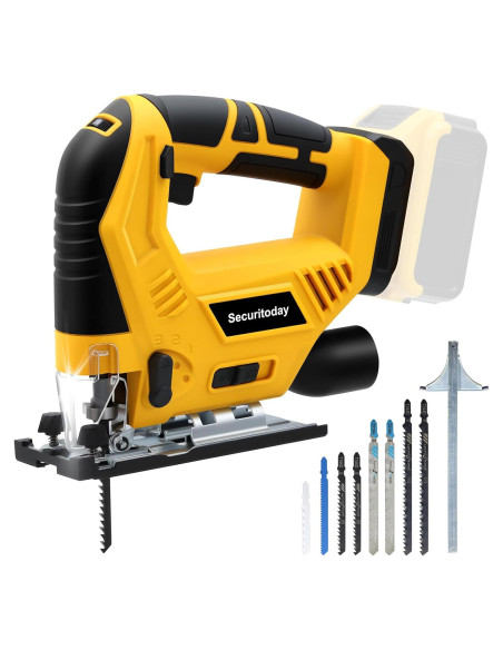 Sierra de calar inalámbrica Securitoday 20V, motor sin escobillas