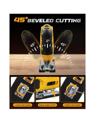 Sierra de calar inalámbrica Securitoday 20V, motor sin escobillas