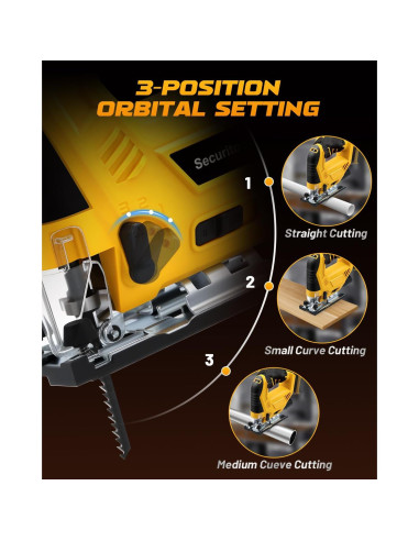 Sierra de calar inalámbrica Securitoday 20V, motor sin escobillas