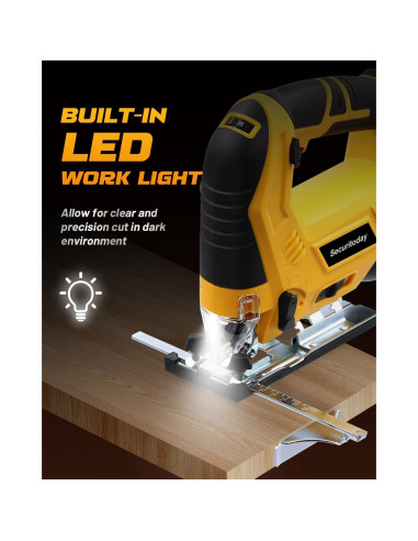 Sierra de calar inalámbrica Securitoday 20V, motor sin escobillas